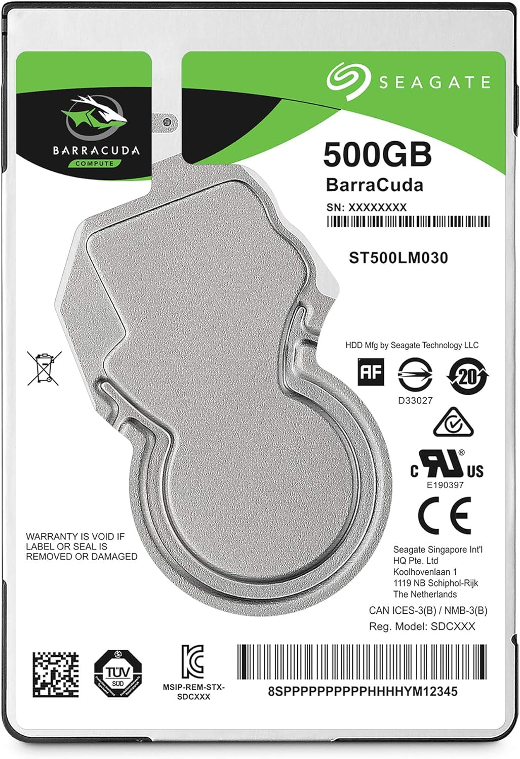 Barracuda 500GB Internal Hard Drive HDD – 2.5 Inch SATA 6 Gb/S 5400 RPM 128MB Cache for PC Laptop – Frustration Free Packaging (ST500LM030)