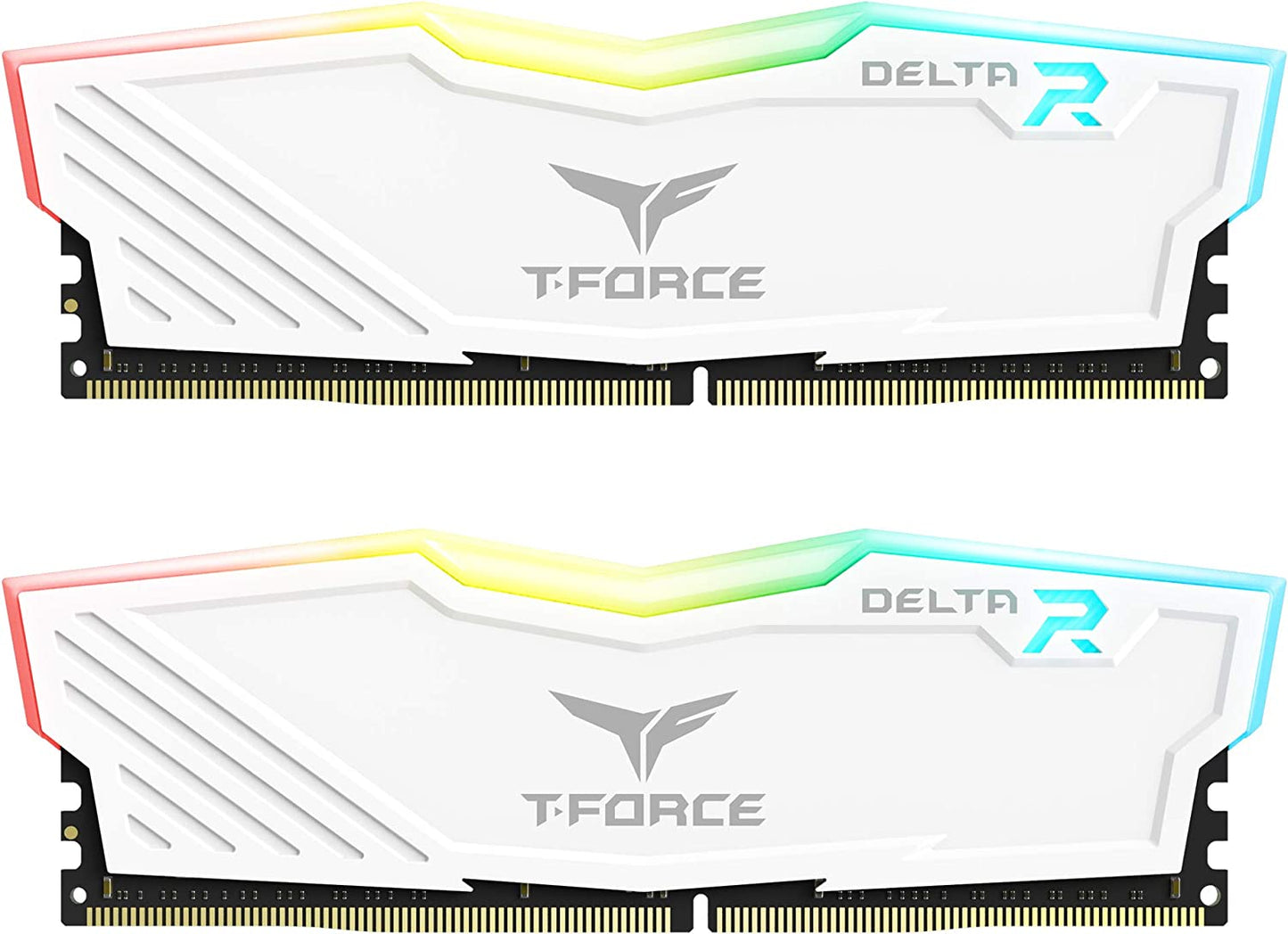 T-Force Delta RGB DDR4 16GB (2X8Gb) 3600Mhz (PC4-28800) CL18 Desktop Gaming Memory Module Ram TF4D416G3600HC18JDC01 - White