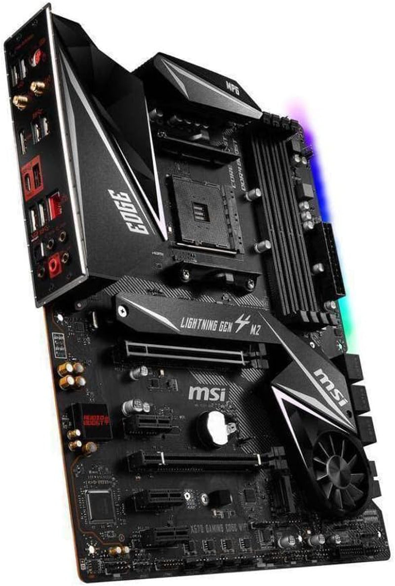 MPG X570 GAMING EDGE WIFI Motherboard (AMD AM4, DDR4, Pcie 4.0, SATA 6Gb/S, M.2, USB 3.2 Gen 2, AC Wi-Fi 5, HDMI, ATX)