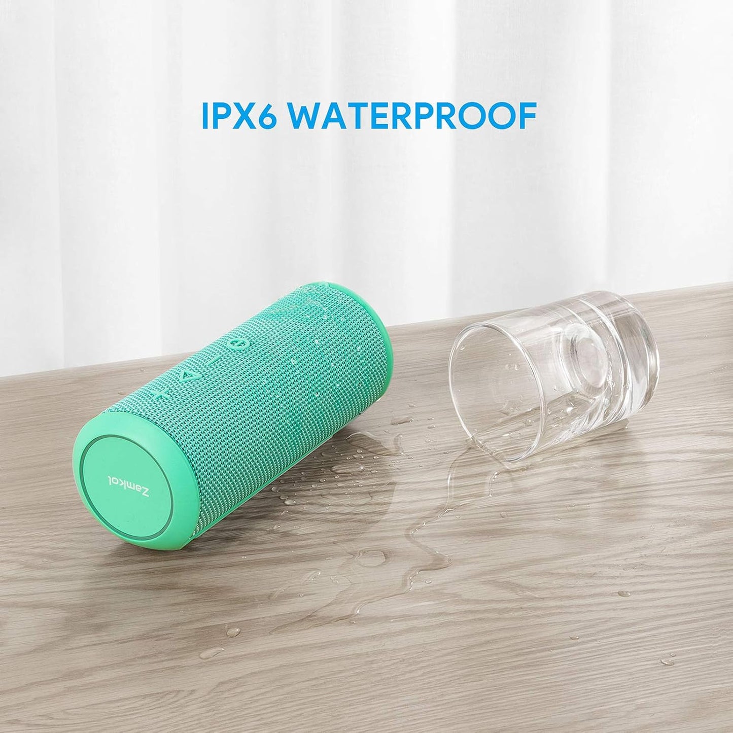 Bluetooth Speaker, 24W Portable Wireless Speakers with Deep Bass and Loud Stereo Sound, 15H Playtime, IPX6 Waterproof, Built-In Mic, Portable Bluetooth Speakers for Home Outdoor (Green)